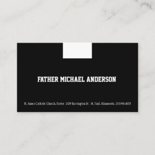 Katholieke priest Black Clergy Collar Religieuze B Visitekaartje