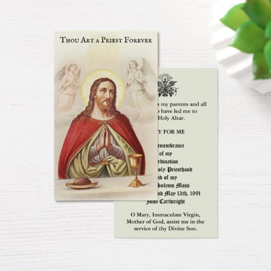 KATHOLIEKE PRIEST ORDINATION JUBILEUM HOLY CARDS VISITEKAARTJE (Bureau)