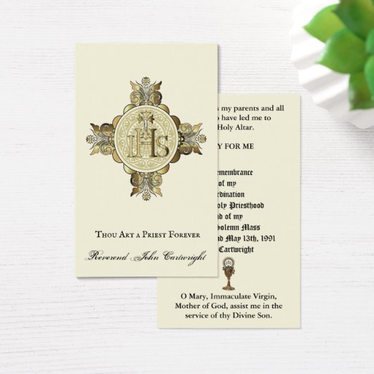 KATHOLIEKE PRIEST ORDINATION JUBILEUM HOLY CARDS VISITEKAARTJE (Bureau)