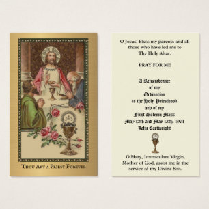 KATHOLIEKE PRIEST ORDINATION JUBILEUM HOLY CARDS VISITEKAARTJE
