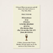 KATHOLIEKE PRIEST ORDINATION JUBILEUM HOLY CARDS VISITEKAARTJE (Achterkant)