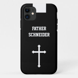Katholieke priester Black Clergy Collar Religieuze iPhone 11 Hoesje