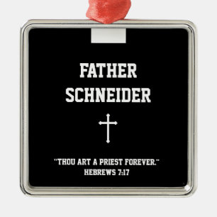 Katholieke priester Black Clergy Collar Religieuze Metalen Ornament