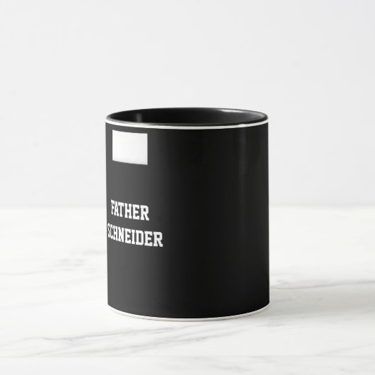 Katholieke priester Black Clergy Collar Religieuze Mok (Midden)