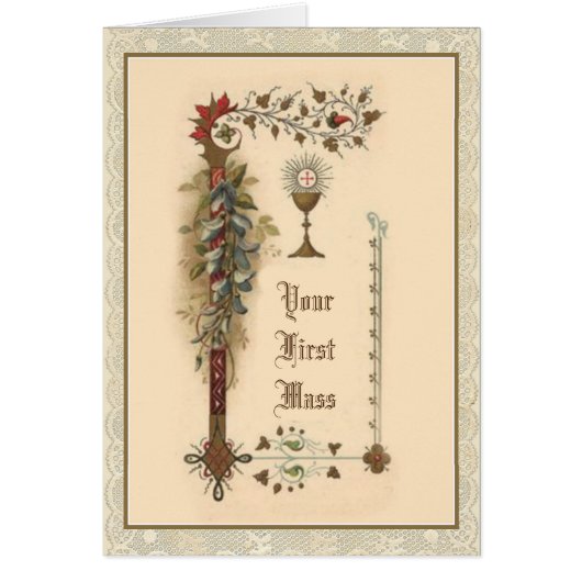 Katholieke priester Ordination First Mass Religity (Voorkant)