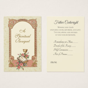 katholieke priester Spirituele Bouquet Heilige Kaa Visitekaartje