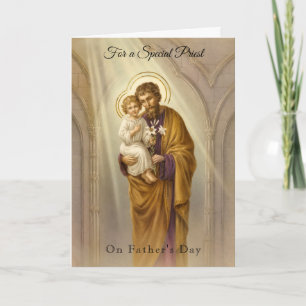 Katholieke Priester St. Jozef Vaderdag Jezus Kaart