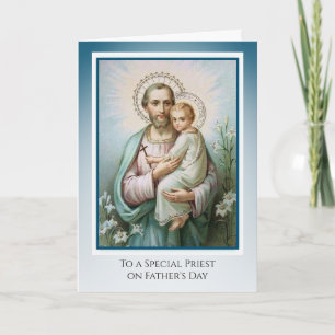 Katholieke Priester St. Jozef Vaderdag Jezus Kaart