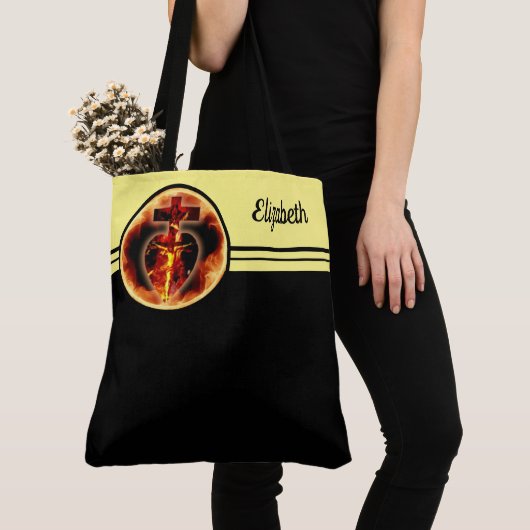 Katholieke religieuze Heilige Drievulheid Jezus aa Draagtas (Dichtbij)