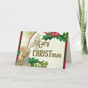 Katholieke Religieuze Maagd Maria Baby Jesus Holly Kaart