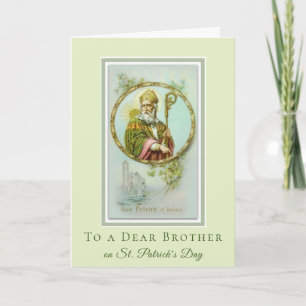 Katholieke religieuze St. Patrick's Day broederkaa Kaart