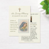 Katholieke rouwvolle Maria-funerair gedachtenispri Visitekaartje (Bureau)