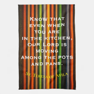 Katholieke Saint Quote Kitchen Towel Theedoek