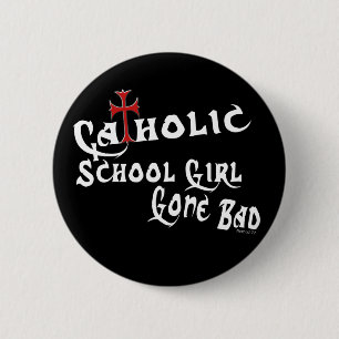 Katholieke School Girl B-Button Ronde Button 5,7 Cm