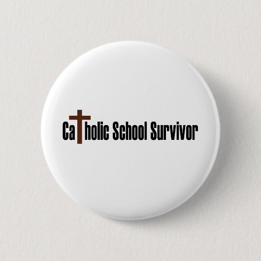 Katholieke School Survivor Ronde Button 5,7 Cm (Voorkant)