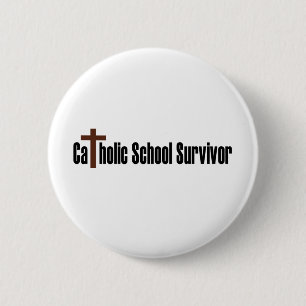 Katholieke School Survivor Ronde Button 5,7 Cm