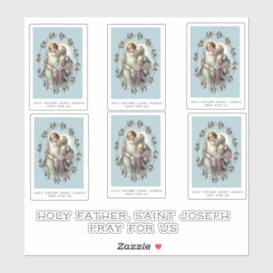 Katholieke Sint-Jozef met Kind Jezus Religieuze Sticker