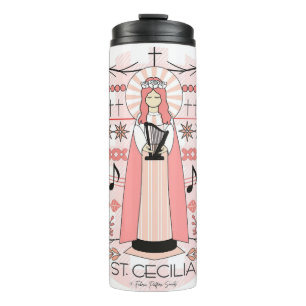 Katholieke Sint Thermische Tumbler: St. Cecilia Thermosbeker