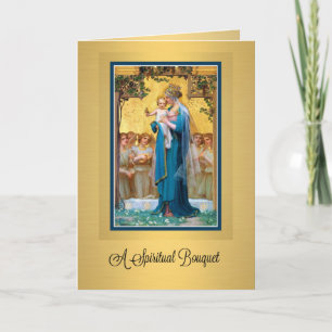 Katholieke spirituele boeket gebedskaart Heilige M Kaart