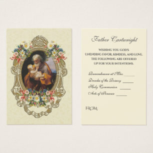 Katholieke St. Joseph Spirituele Bouquet Heilige K Visitekaartje