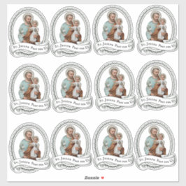 Katholieke St. Jozef met Kind Jezus Religieus Sticker