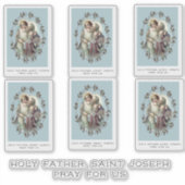 Katholieke St. Jozef met Kind Jezus Religieus Sticker (Voorkant)