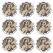 Katholieke St. Therese de Kleine Bloem Vinyl Sticker (Voorkant)