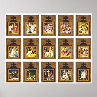 Katholieke Stations of the Cross Collage Poster