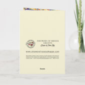 Katholieke sympathie Floral Rosary Scripting Kaart (Achterkant)