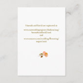 Katholieke Terracotta Roos bruiloft Informatiekaartje (Achterkant)