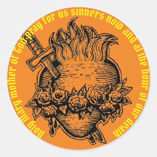 katholieke ticker ronde sticker (Voorkant)