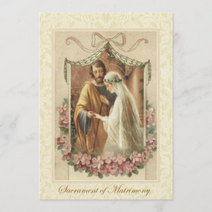 Katholieke Traditionele Bridal Weddenschap Kaart