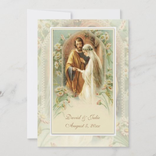 Katholieke Traditionele Bridal Weddenschap Kaart (Voorkant)