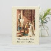 Katholieke Traditionele Bridal Weddenschap Kaart (Staand voorkant)