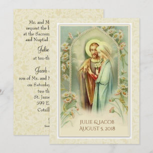 Katholieke Traditionele Bridal Weddenschap Kaart