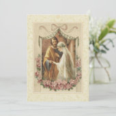 katholieke traditionele bruinbruiddas kaart (Staand voorkant)