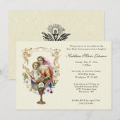 Katholieke uitnodigingen voor de Eerste Communie v (Voorkant / Achterkant)