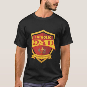 Katholieke Vader Schild Beschermer van het Gezin T-shirt