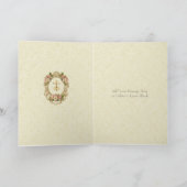 Katholieke Vintage Elegante Trouwkaart Kaart (Binnen)