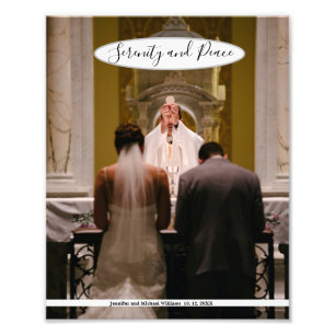 Katholieke Wedding Mass Foto Template 8 x 10 Afdruk