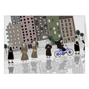 Katholieke zusters en monniken Retro-kunst