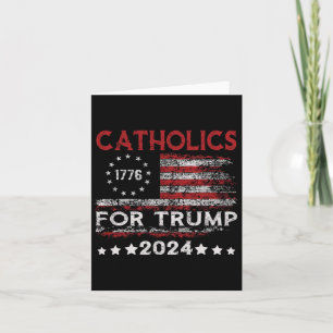Katholieken voor Trump 2024 Amerikaanse vlag 4 jul Kaart