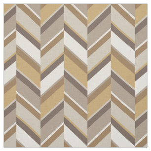 Kathosneutraal goud beige geometrisch zigzagpatroo stof