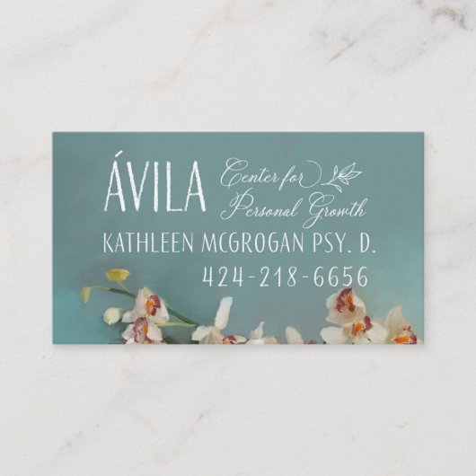 Kathy Custom Visitekaartje Blue Orchid (Voorkant)