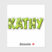 Kathy Name Kiwi Design Autocollants (Feuille)