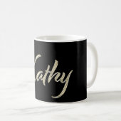 Kathy white gold Handwriting Tasse de café (Devant droit)