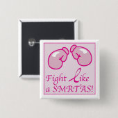 Kathy's Cancer Fight Vierkante Button 5,1 Cm (Voorkant /achterkant)