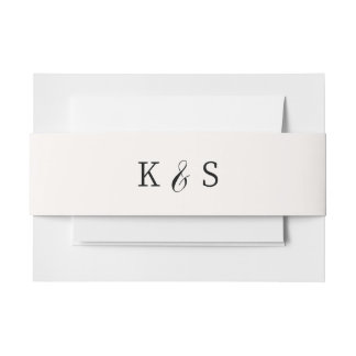 Katie Collectie Monogrammed Wedding Uitnodigingen Wikkel