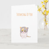 Katie kitten pense à ta carte (Fleur jaune)