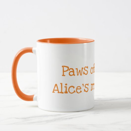 Katie kitten schattige gepersonaliseerde mug mok (Links)